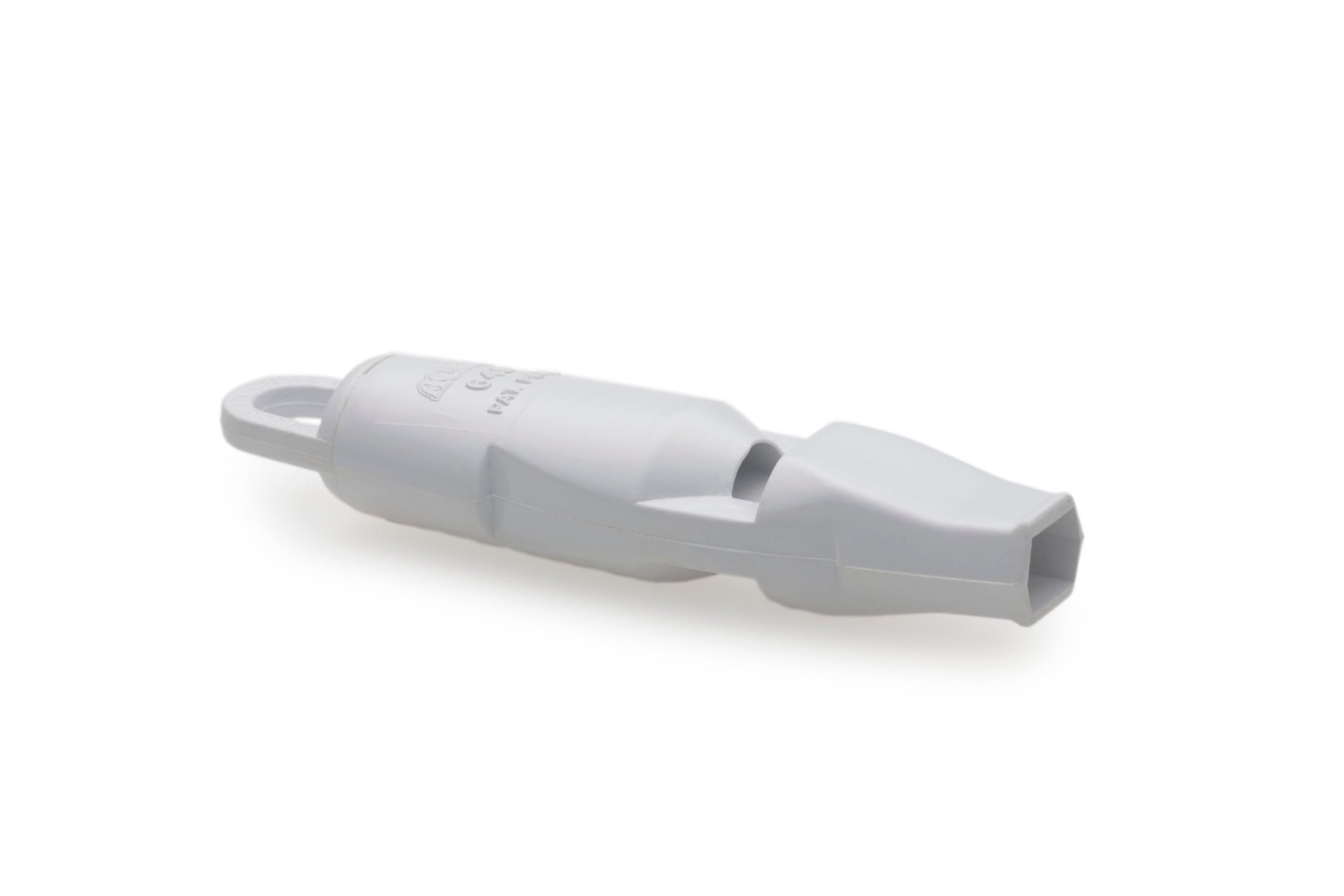 ACME No. 649 survival whistle front view highlighting compact rugged design for quick use.