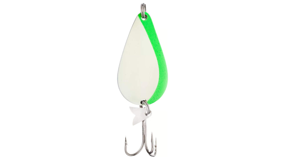 Acme S670GL/GLG Wobbler Spoon flashing tail enhances strike cues in murky water