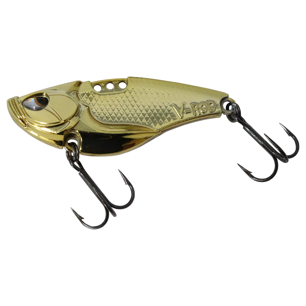 Acme Tackle V-Rod bait in gold nugget 1/4oz with realistic finish for open-water fishing