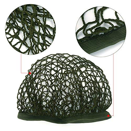 Acogedor helmet net elastic-band closeup for easy, secure placement.