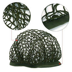 Acogedor helmet net elastic-band closeup for easy, secure placement.