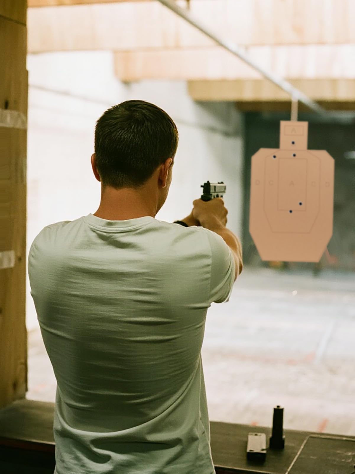 Acostop targets hanging on wall or stand for flexible indoor or outdoor use