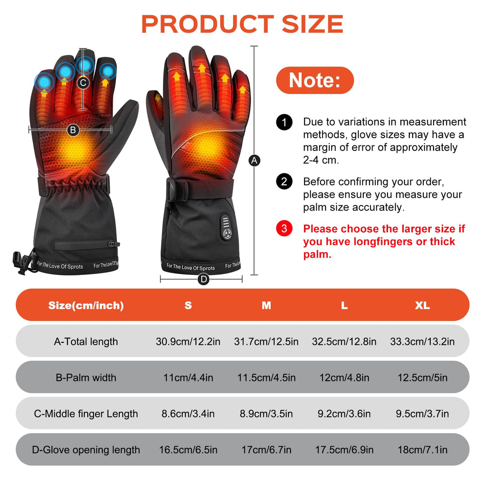 Acroutro heated gloves reflective-strip enhances visibility in low light.