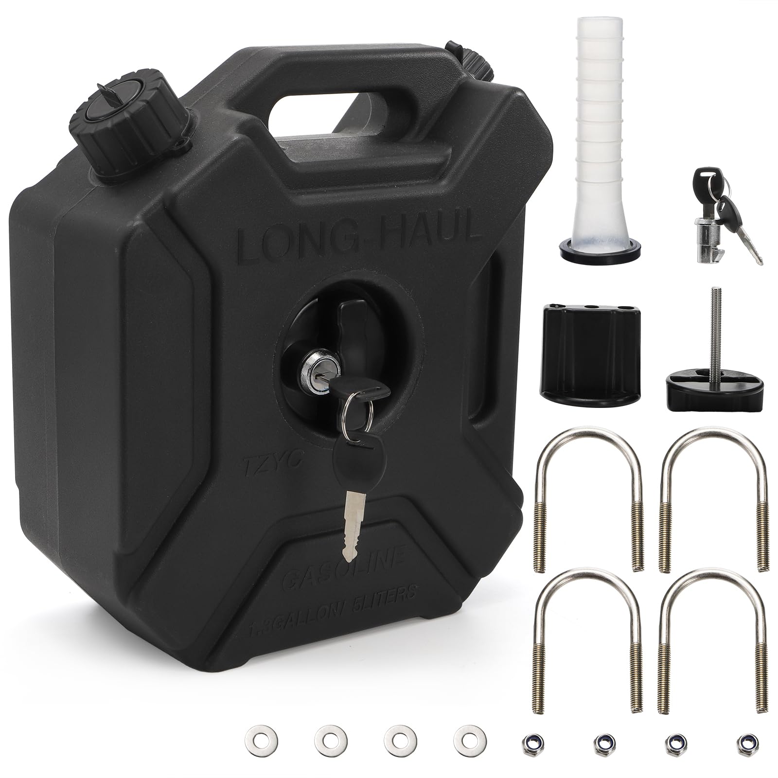 Acshio water container with lid and bracket for secure motorcycle mounting.