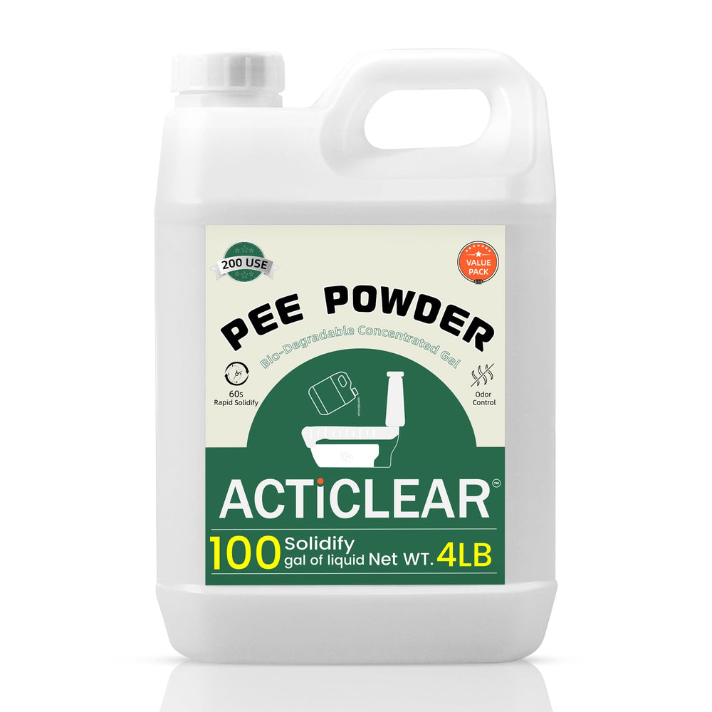 ACTICLEAR Pee Powder Gel demonstrates 60-second absorption for mess-free outdoor use.
