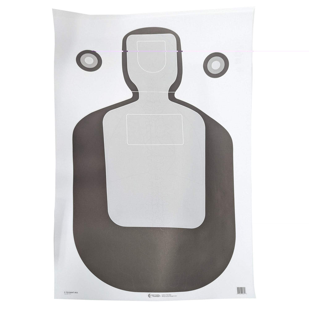 Action Target F-TQ15ANT-A vital anatomy target back view emphasizes durability and consistent score feedback.