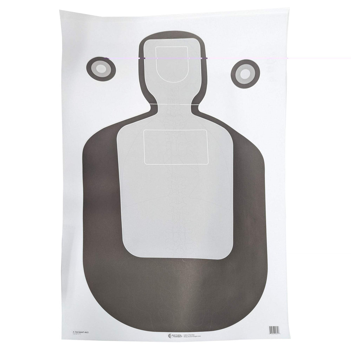 Action Target F-TQ15ANT-A vital anatomy target front view for realistic practice and durable scoring.