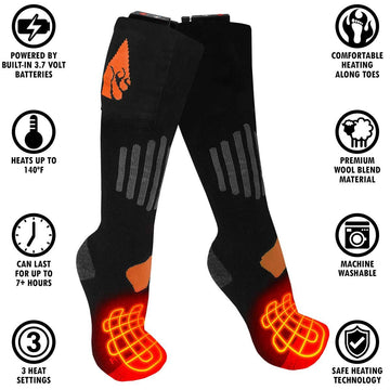 Outdoor users enjoy warm feet with ActionHeat socks during cold runs.