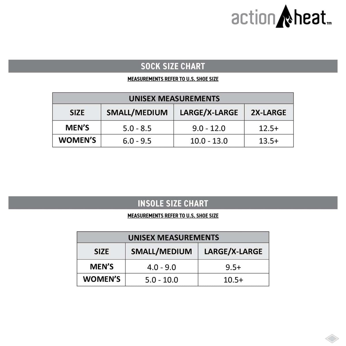 ActionHeat 5V heated socks in XXL offer a comfortable, snug fit in cold conditions