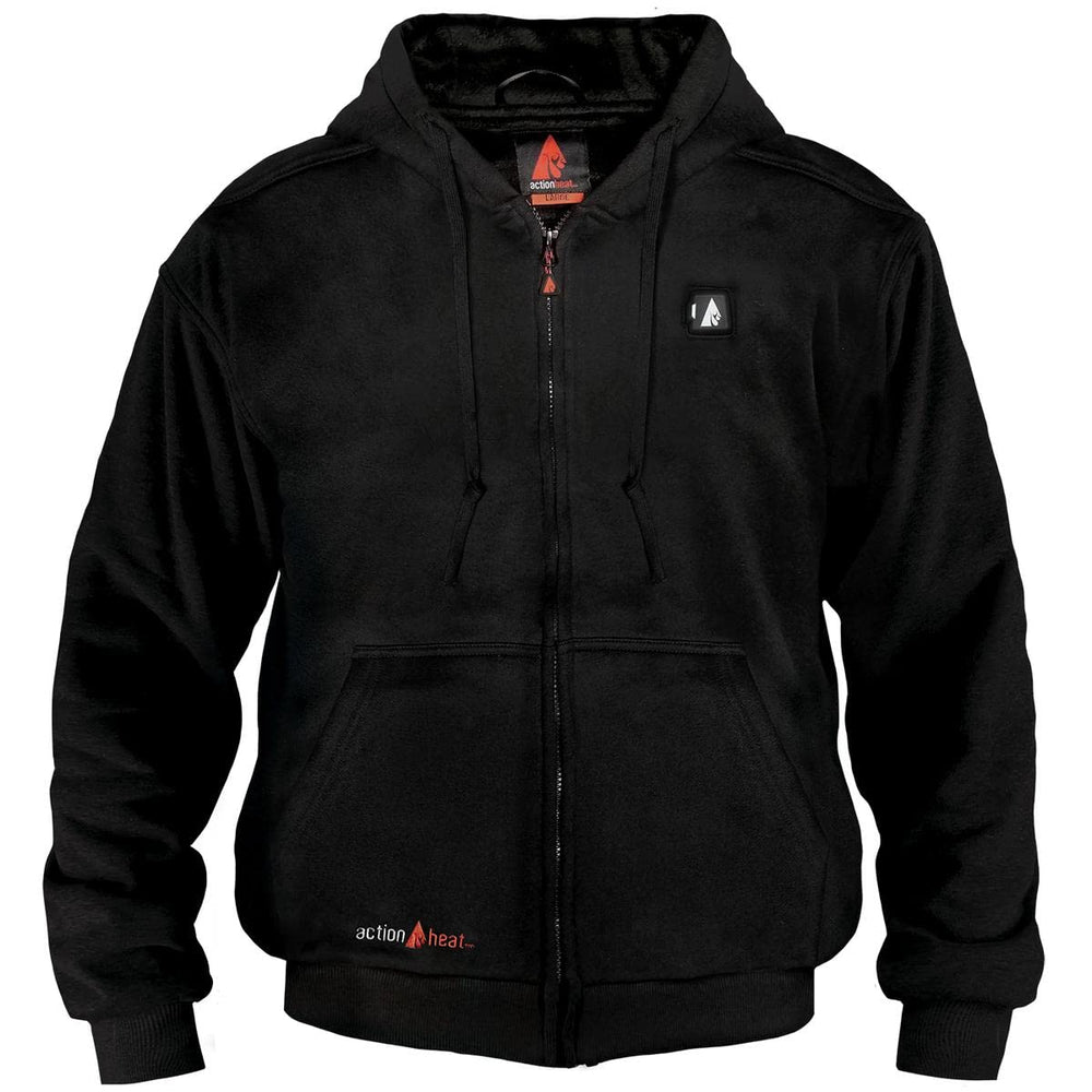 ActionHeat 5V heavyweight heated hoodie XL back view highlighting warm panels and fabric