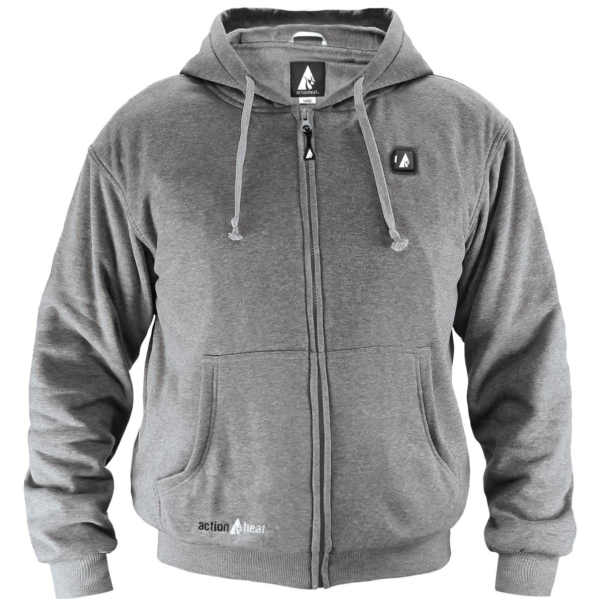 ActionHeat hoodie side pocket shows battery access for on-the-go warmth