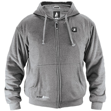 ActionHeat hoodie side pocket shows battery access for on-the-go warmth