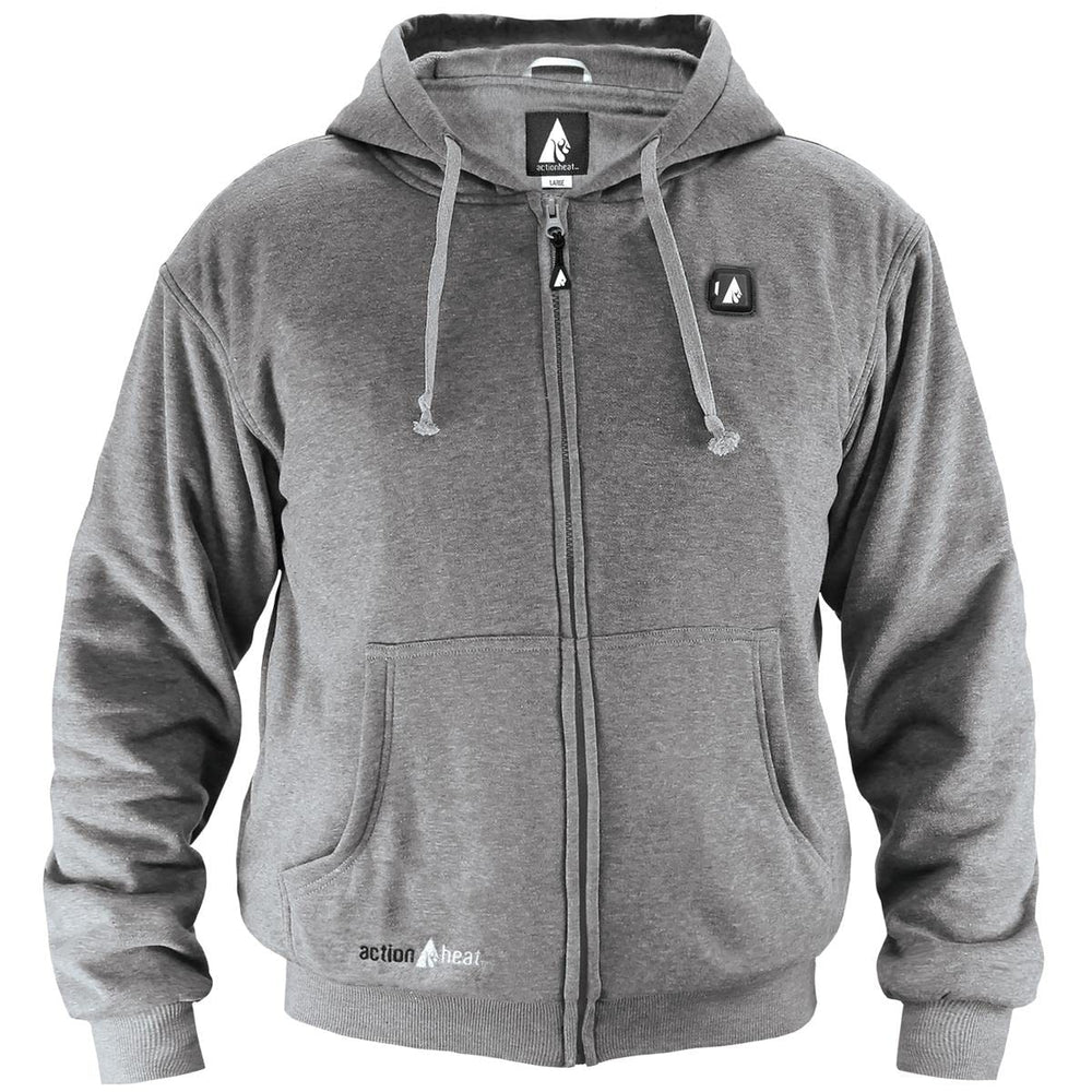 ActionHeat hoodie side pocket shows battery access for on-the-go warmth