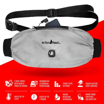 ActionHeat 5V power bank included powering extended warmth