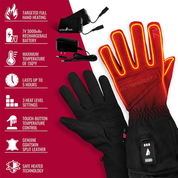 ActionHeat 7V gloves waterproof breathable membrane — moisture protection while staying comfortable.