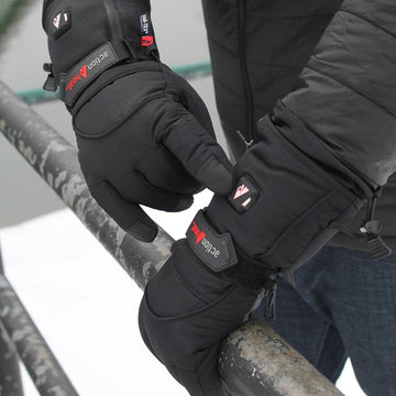 ActionHeat battery heated gloves high heat setting at 145°F.