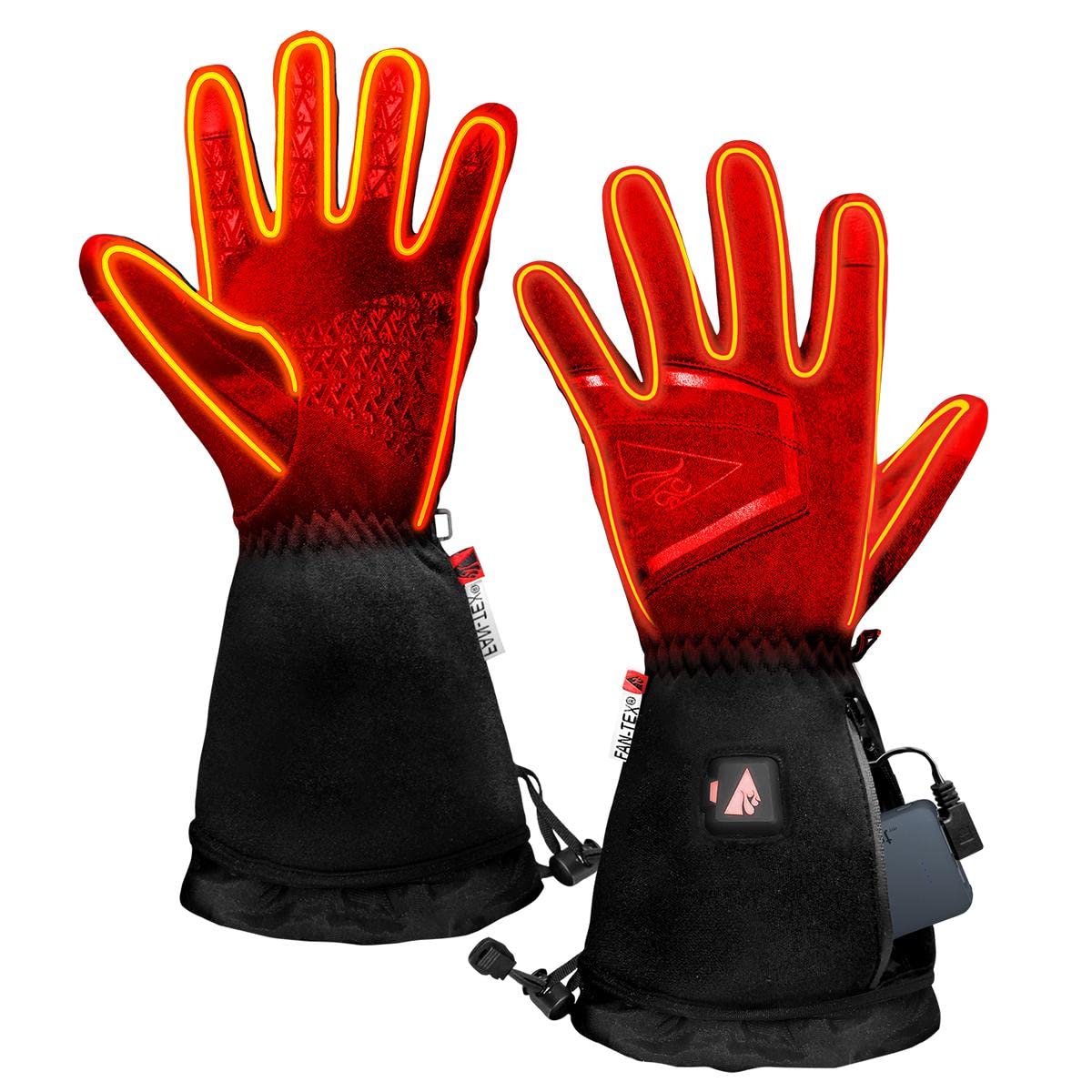 ActionHeat battery heated gloves with finger heat zones for full-hand warmth.