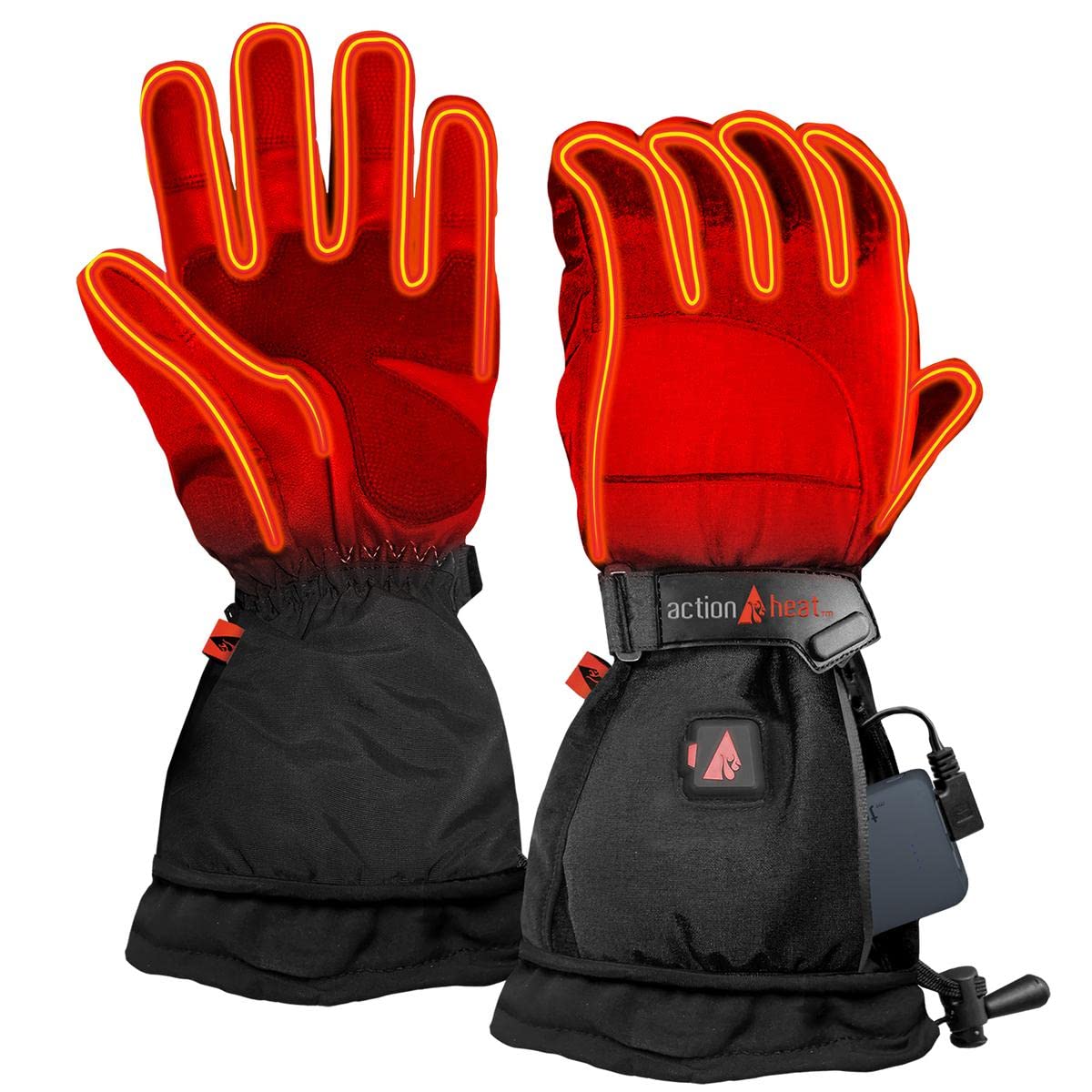 ActionHeat battery heated gloves for women in winter warmth for outdoor activities.