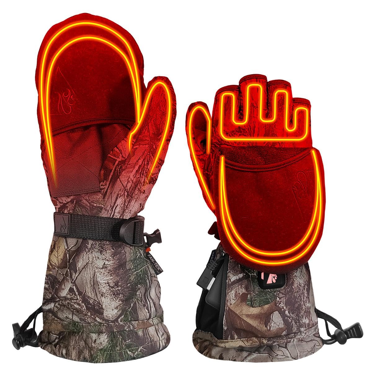 ActionHeat glomitts with battery pocket for easy on-the-go warmth.