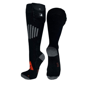 Close-up of warmth-trapping fabric in ActionHeat wool heated socks.