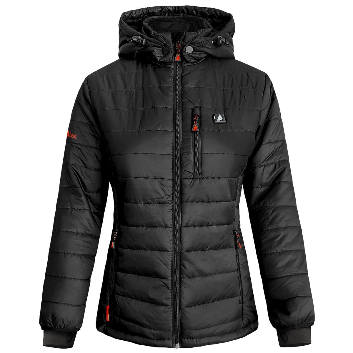 ActionHeat Women's 5V heated jacket with detachable hood for weather versatility.