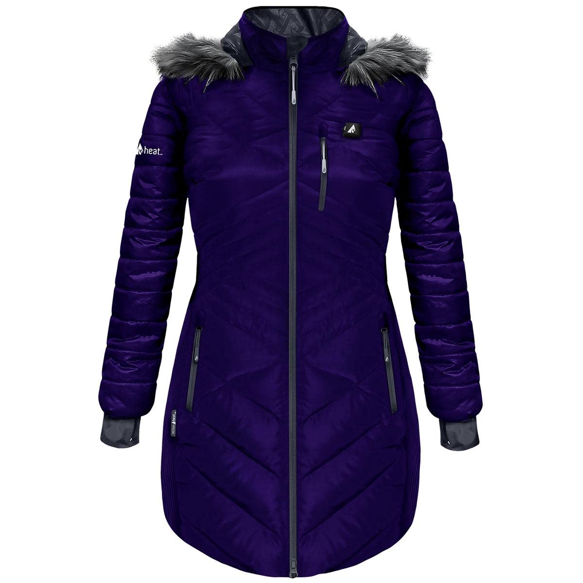 ActionHeat heated jacket for women in Indigo provides stylish warmth and weather resistance