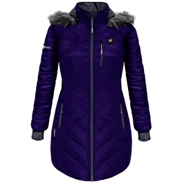 ActionHeat heated jacket for women in Indigo provides stylish warmth and weather resistance