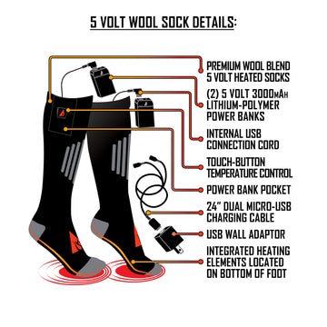 ActionHeat wool socks size L-XL fit