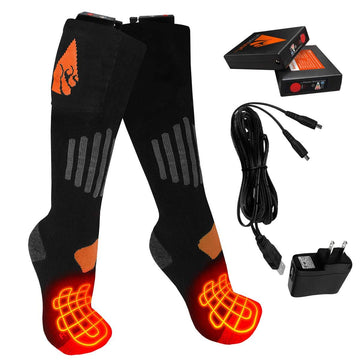 Worn during snowy hike, ActionHeat socks provide reliable warmth