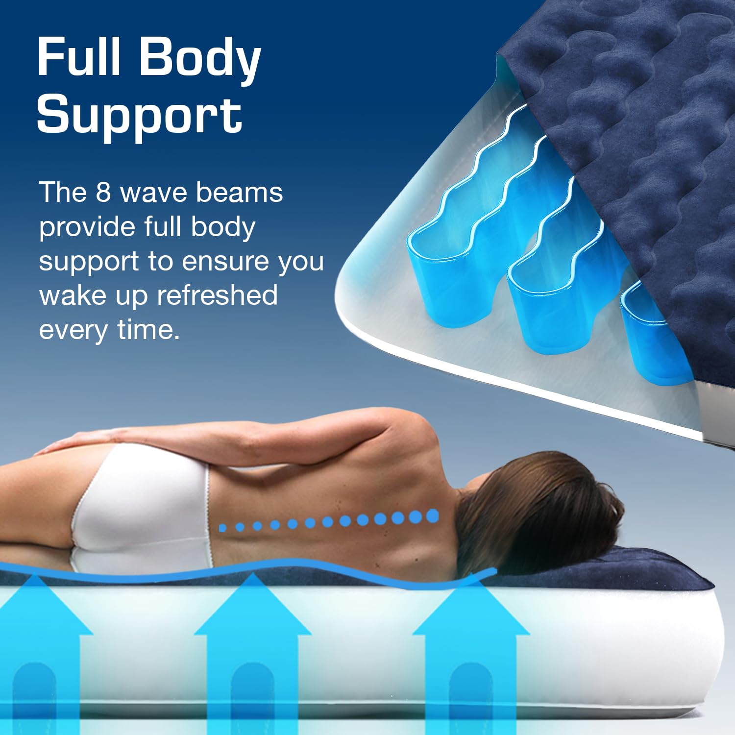 Active Era twin air mattress folds into its carrying bag for storage.