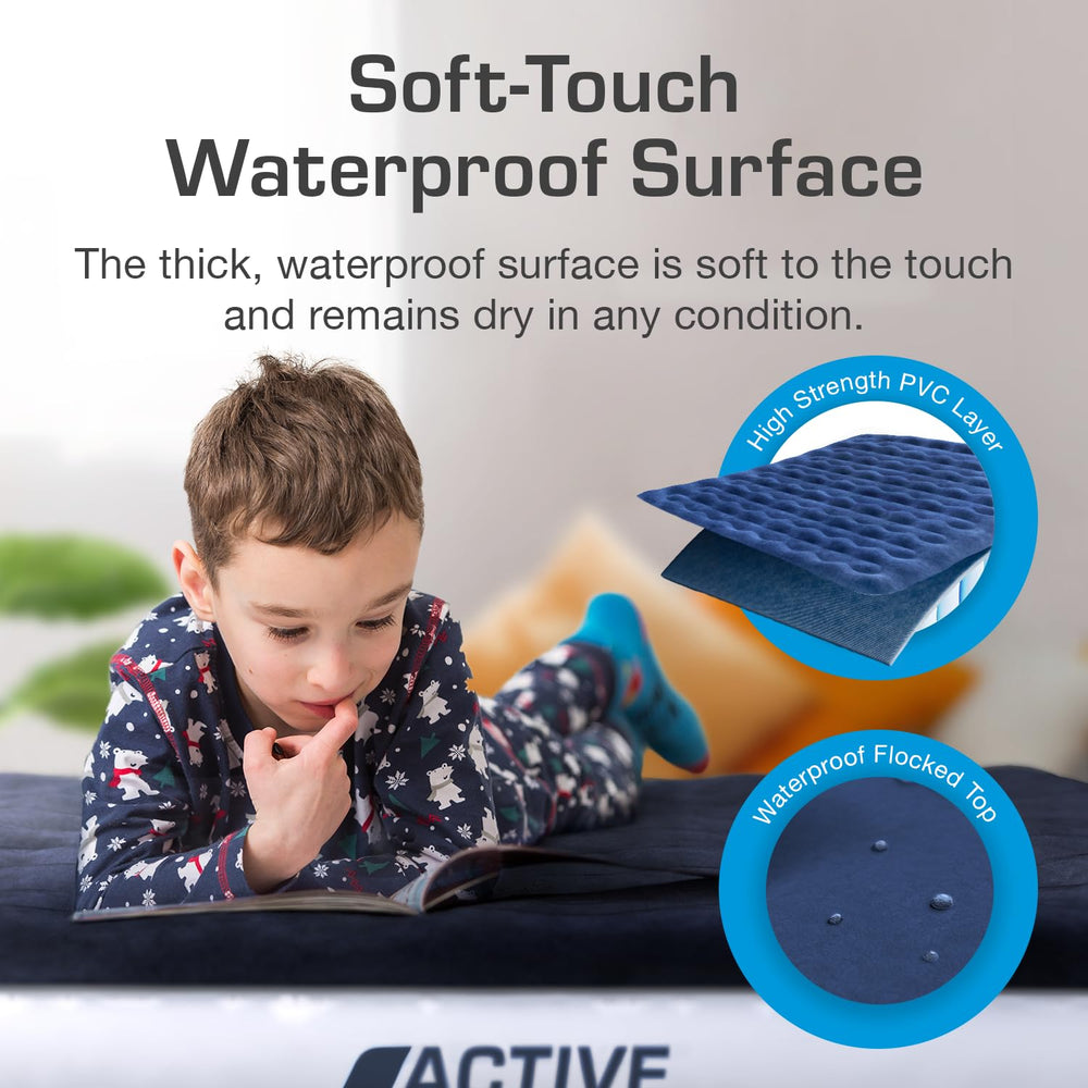 Active Era twin air mattress is versatile for camping or guests.