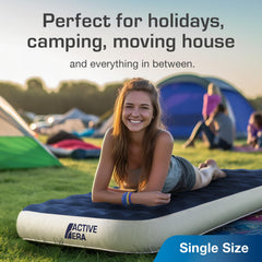 Active Era twin air mattress puncture-resistant PVC bottom provides durability.