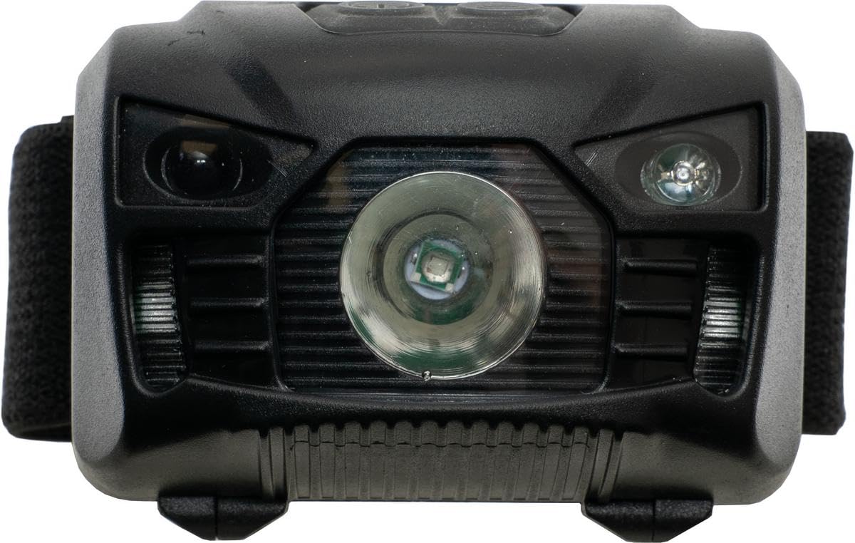 Active Eye AELH3 green LED headlamp worn on a comfortable nylon strap for hands-free garden checks