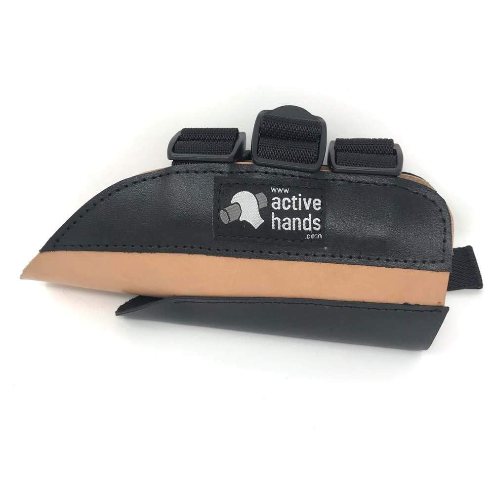 Active Hands Strong Arm 2 fishing aid right grip closeup shows secure rod handling.
