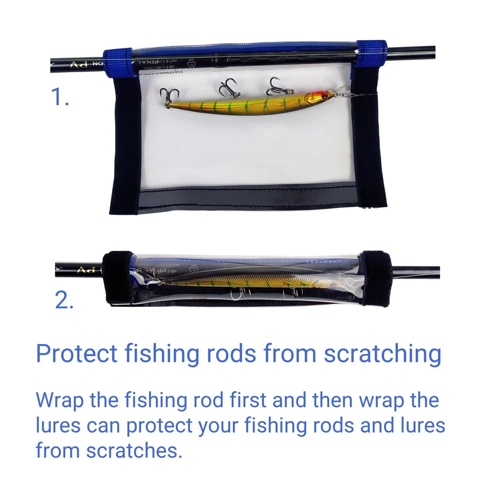 Lure wraps with hook-and-loop fastener