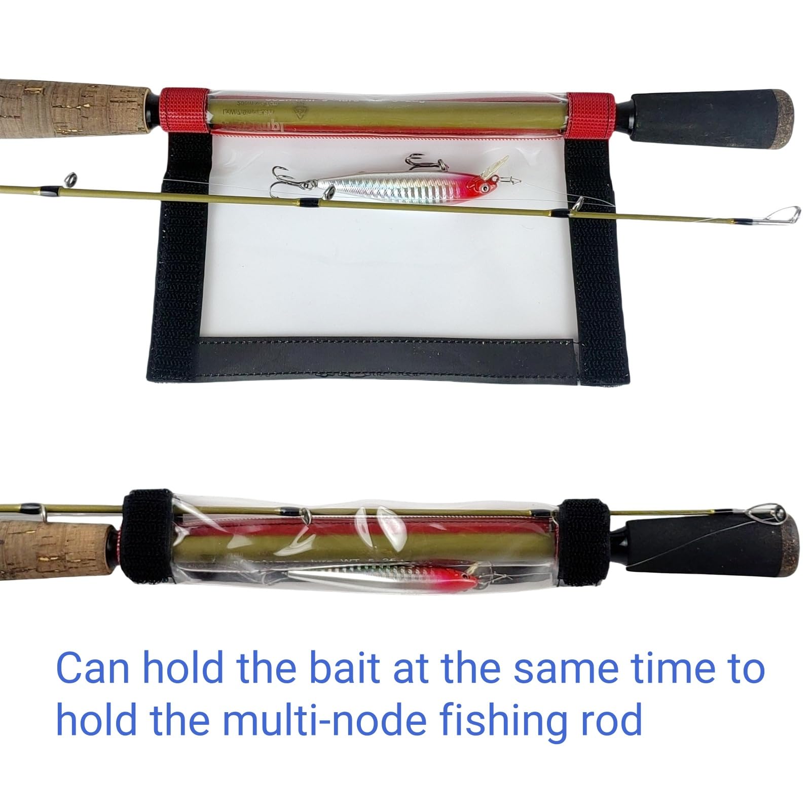 See-through PVC showing attached lure