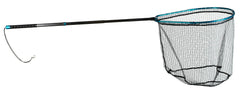 Adamsbuilt ABETFAN22 extendable tri-fold net for 22-inch fly fishing, smooth aluminum and gentle rubber coating.