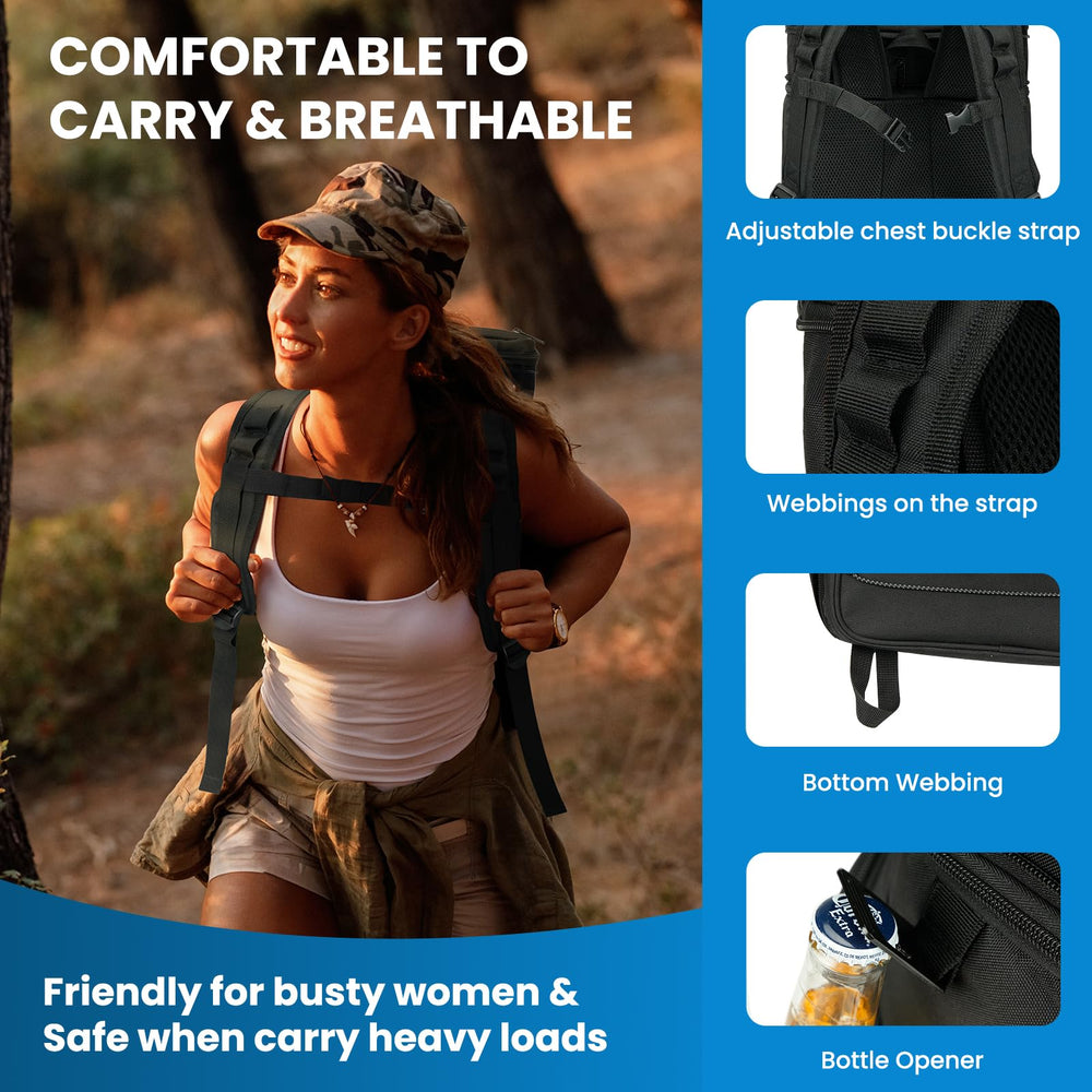 ADDIMOR Expandable Cooler Backpack side-pocket-wine-bottle keeps beverages organized