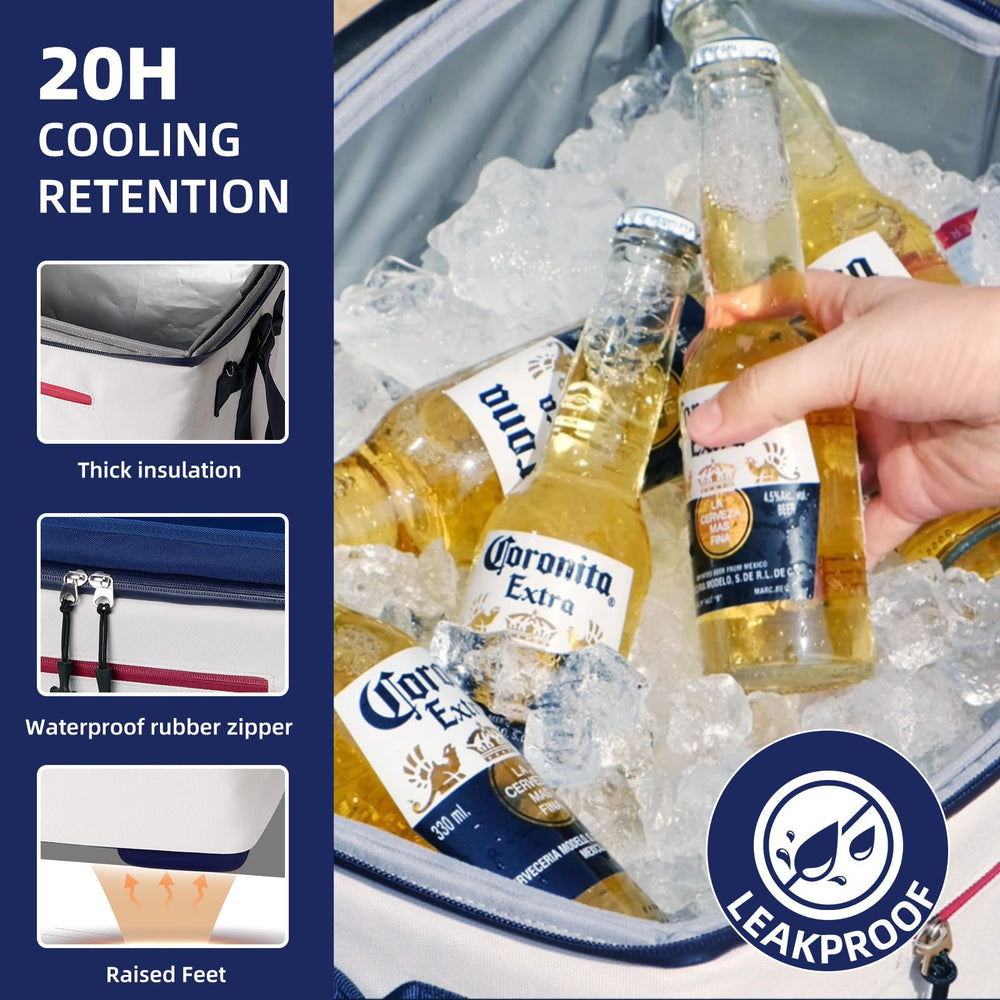 ADDIMOR 20-hour ice retention display, showcasing cooling performance
