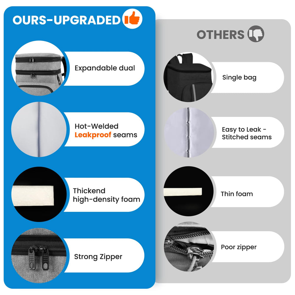 ADDIMOR leakproof seamless liner prevents spills during outdoor picnics