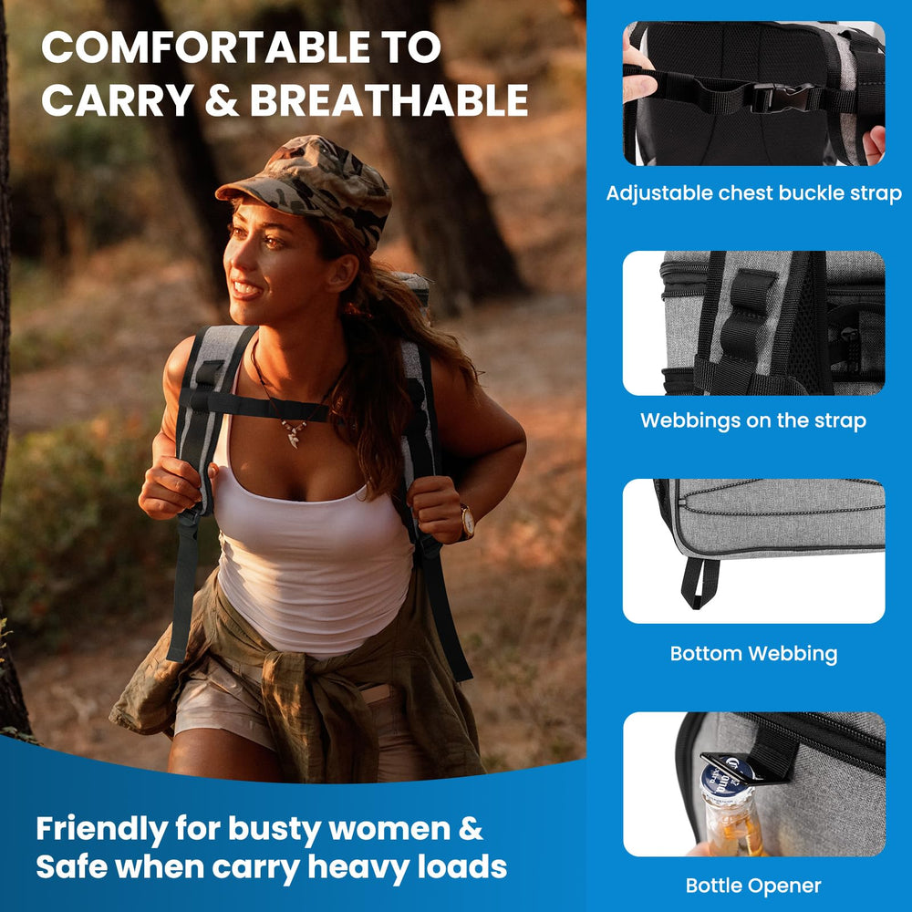ADDIMOR side pockets hold bottles and essentials for convenient outings