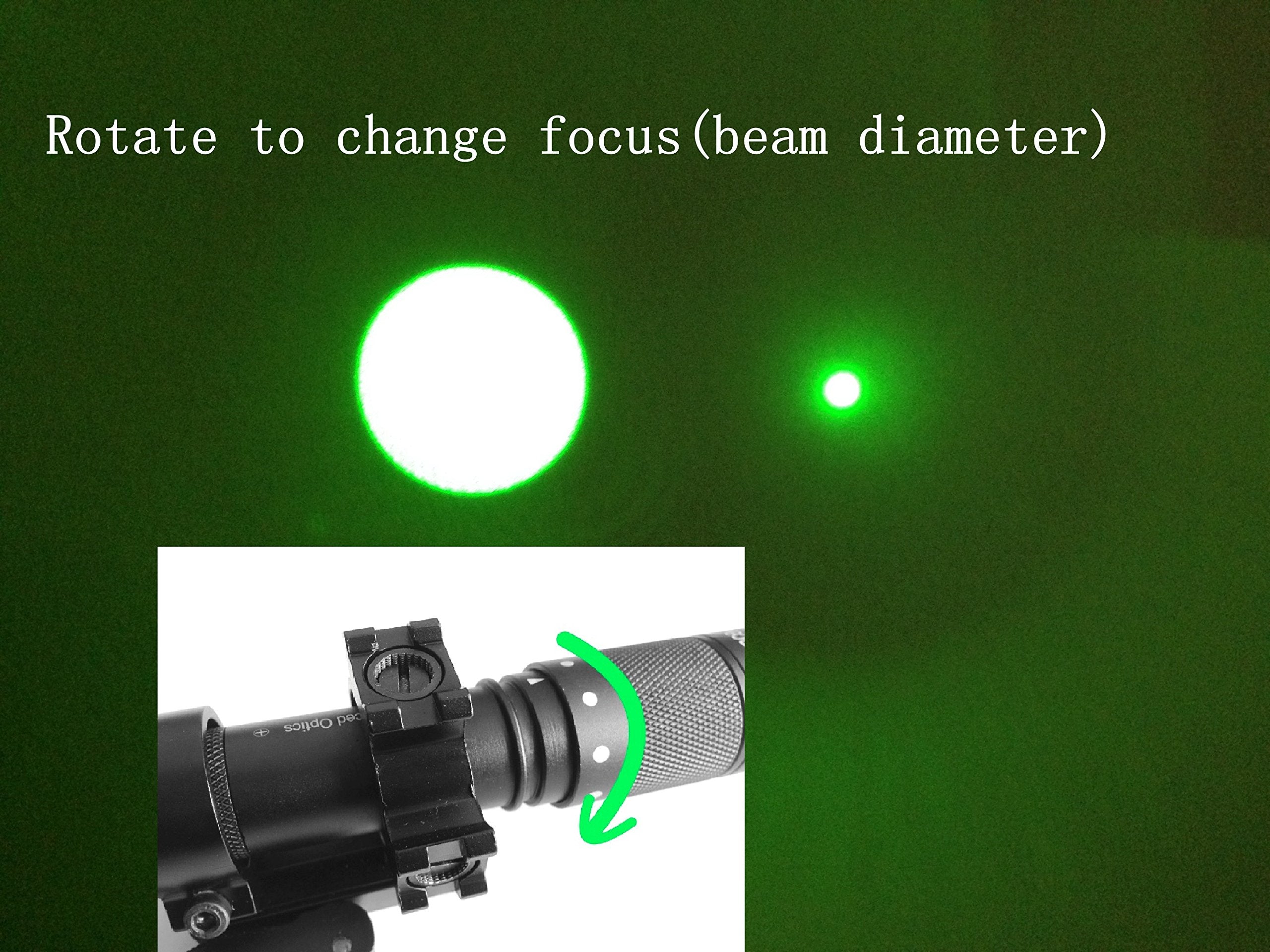 Ade Advanced Optics CR123 battery included powering the green laser.