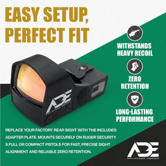 ADE Crusader mounting plate for Ruger Security 9 installs quickly and securely.