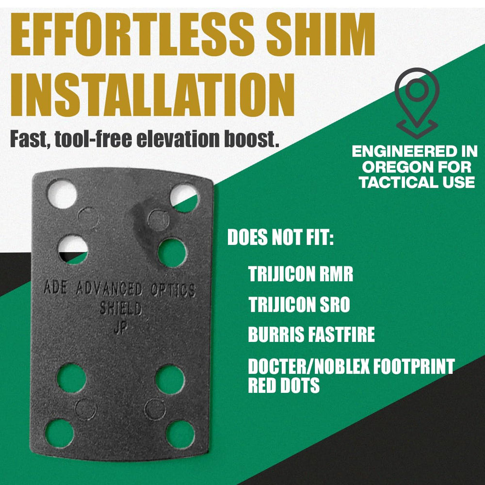 Ade Advanced Optics Delrin Shims deliver durable, lightweight optic support.