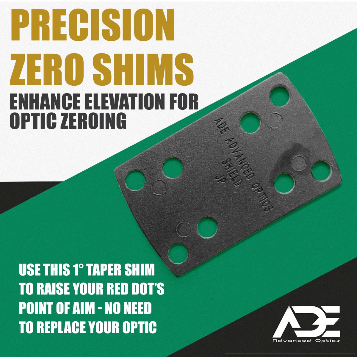 Ade Advanced Optics Delrin Shims suit Leupold DeltaPoint Pro for versatile setups.