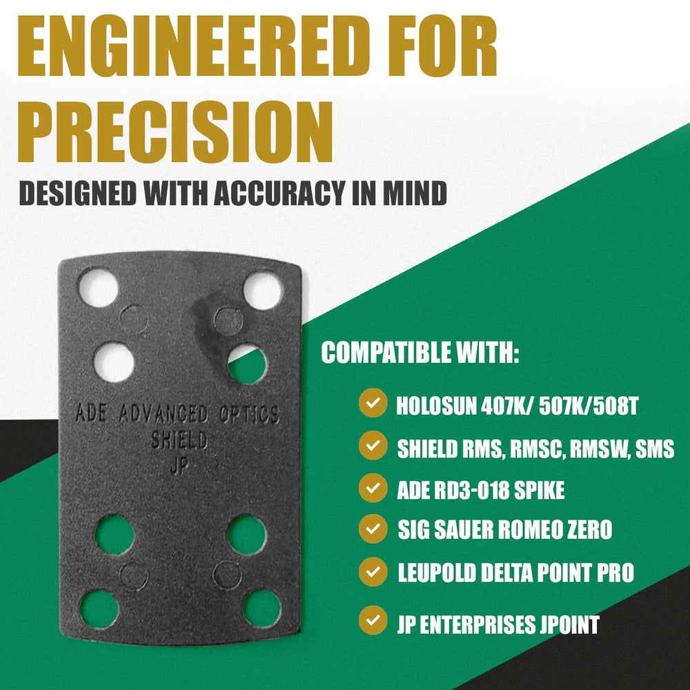 Ade Advanced Optics Delrin Shims secure Shield RMS/RMSC mounting.