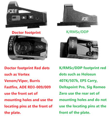 Ade Advanced Optics Ruger plate compatible with Holosun and Burris for flexible setups.
