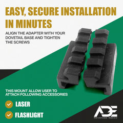 Ade Advanced Optics steel screws and wrench included for quick secure installation.