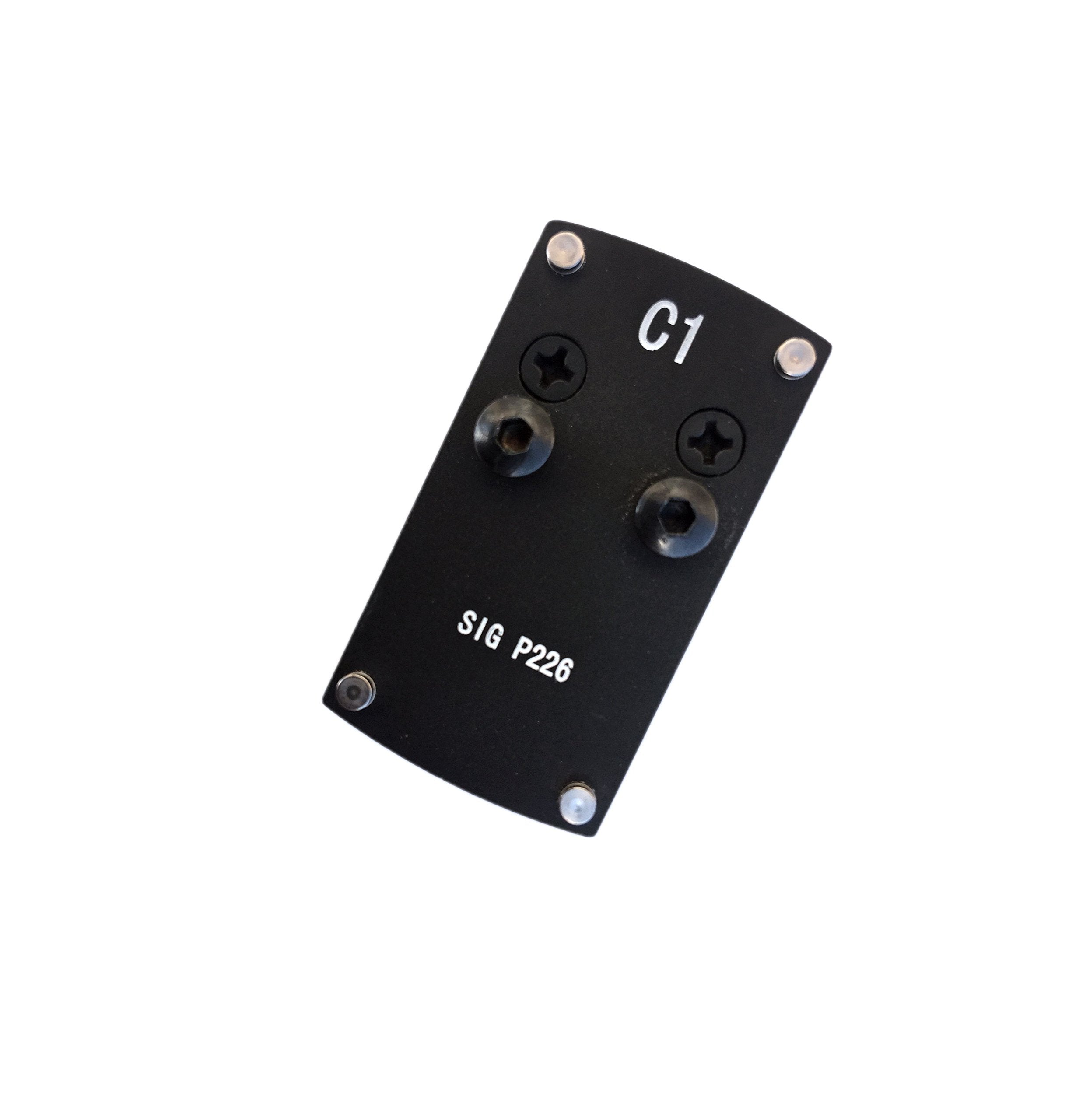 Ade Advanced Optics Sigplate-1 mounting plate on Sig Sauer P226 for red dot setup.