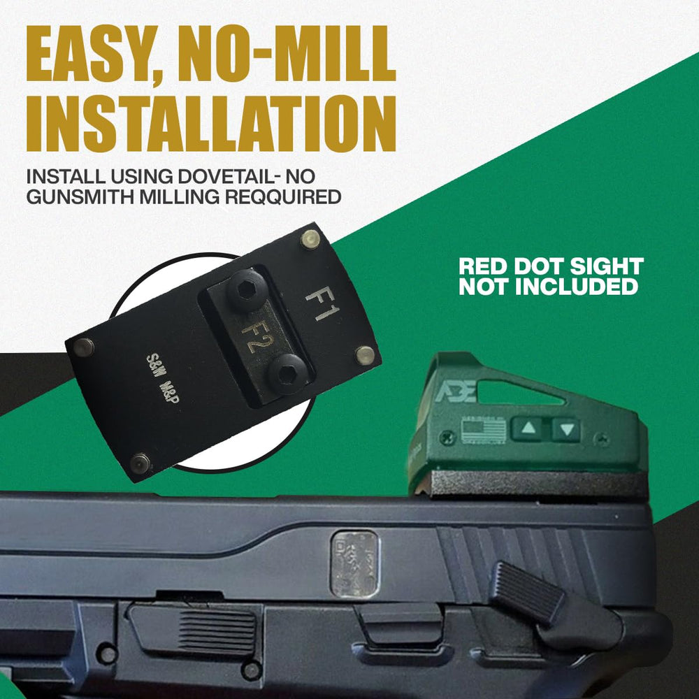 ADE Advanced Optics tactical plate black coating enhances durability and stealthy appearance.